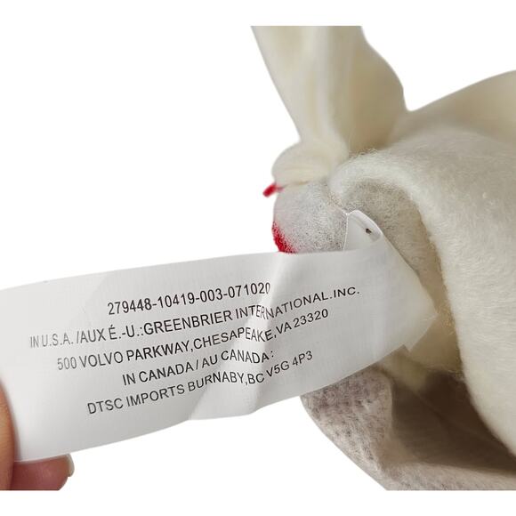 Plaid Snowflake Christmas Stocking 15" Red Beige Button Accent Hanging Loop - Picture 6 of 11